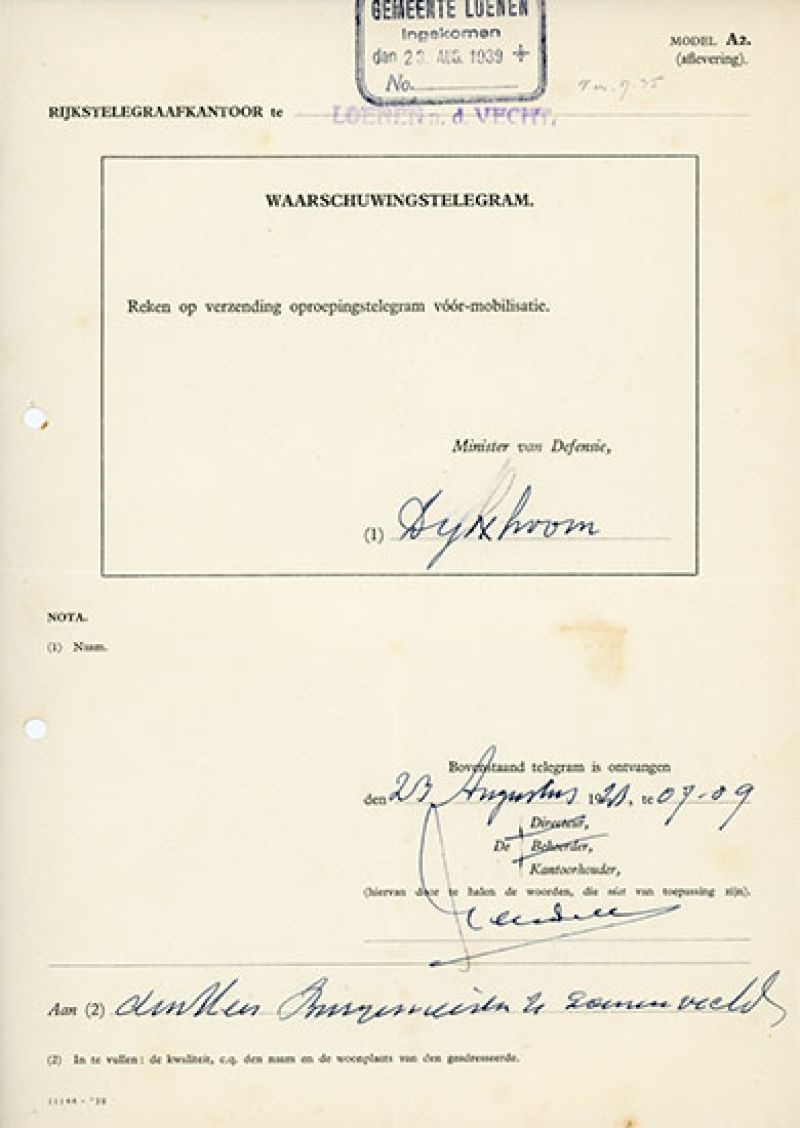 Waarschuwingstelegram